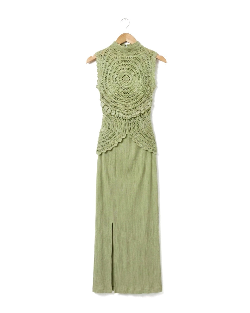 SOL Slit Skirt - Green
