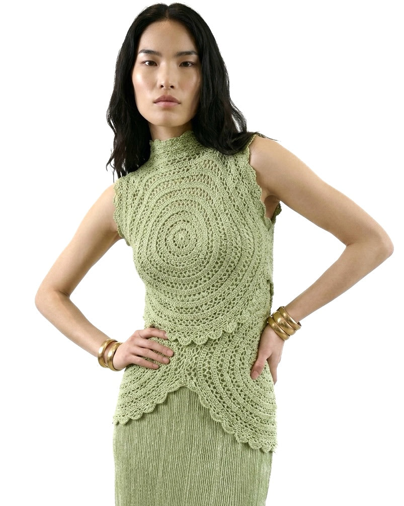 ORIA Crochet Top - Green