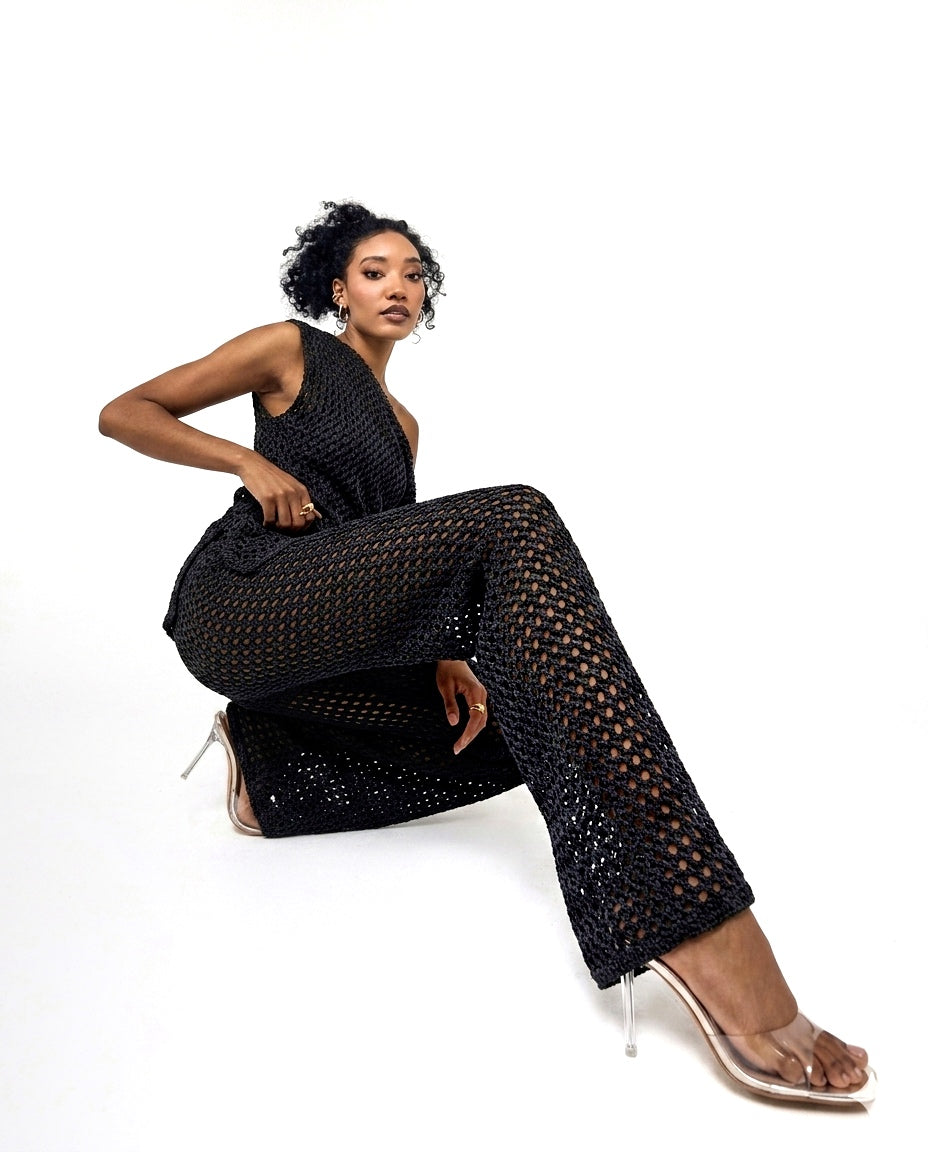 SELENE Knit Pants - Black