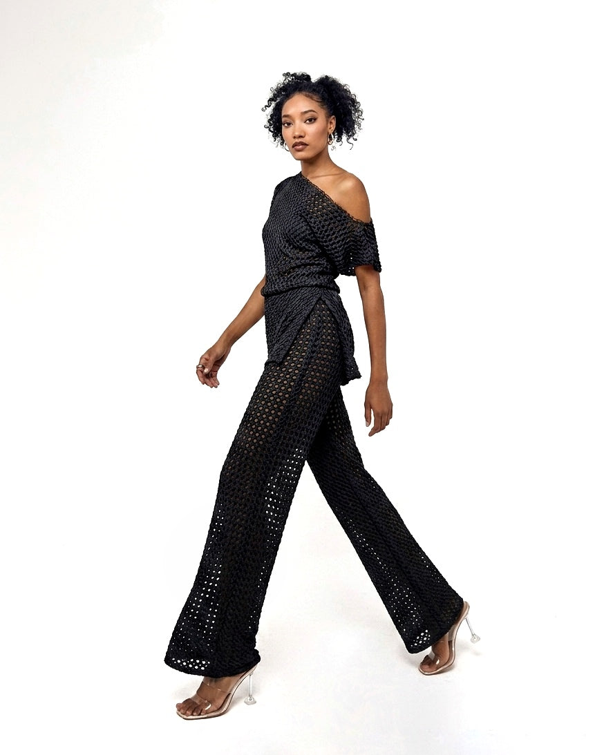 SELENE Knit Pants - Black