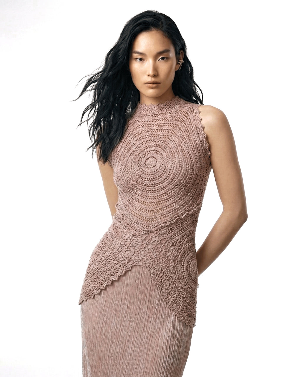 ORIA Crochet Top - Mauve