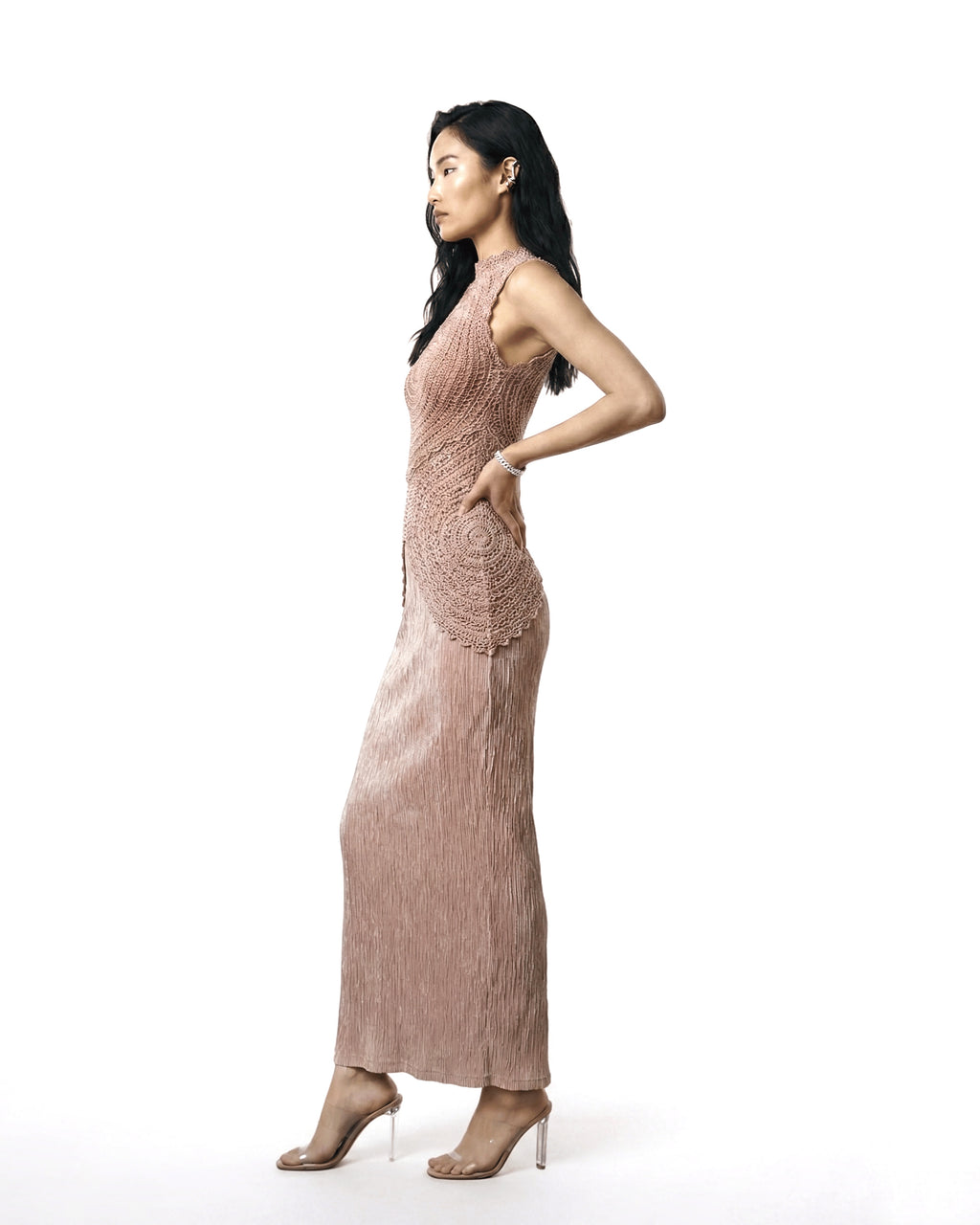 ORIA Crochet Top - Mauve