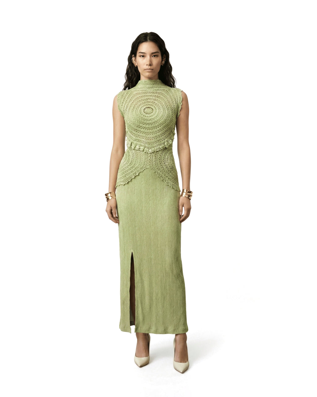 SOL Slit Skirt - Green