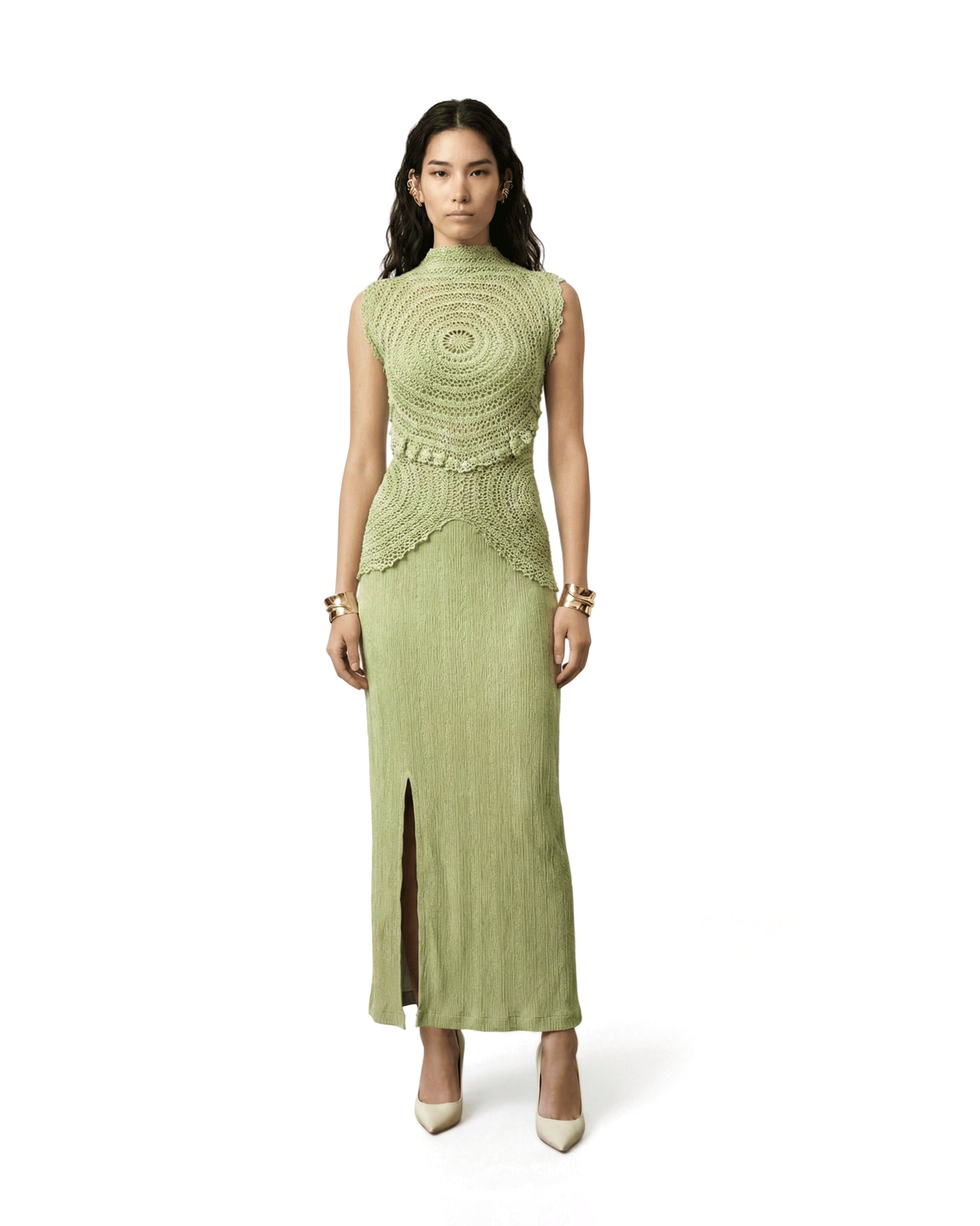 SOL Slit Skirt - Green