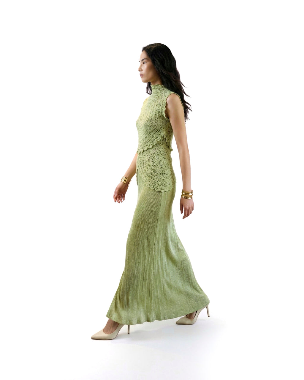 SOL Slit Skirt - Green