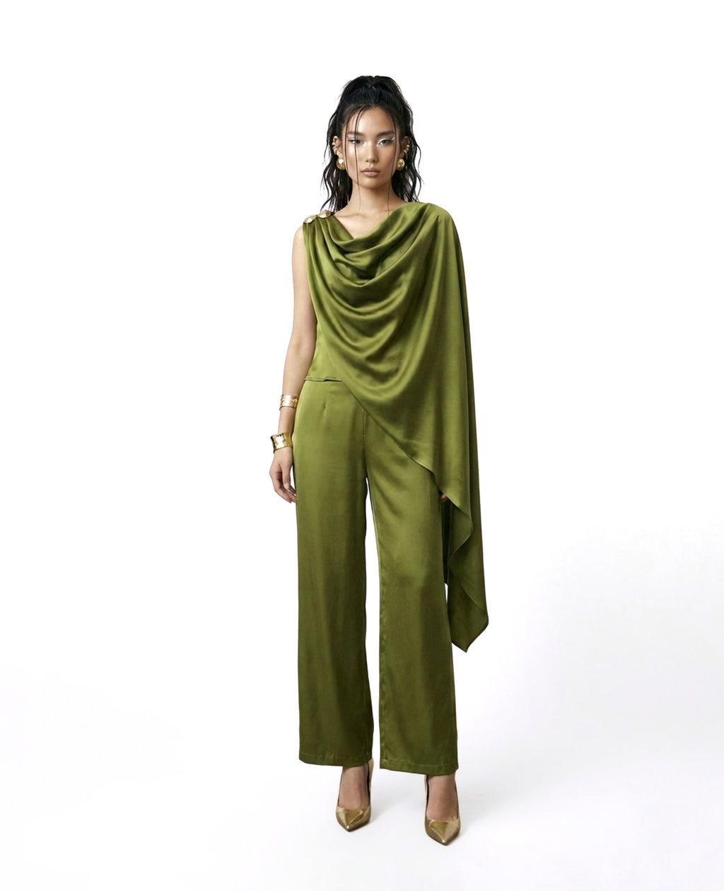 ESME Satin Asymmetrical Set