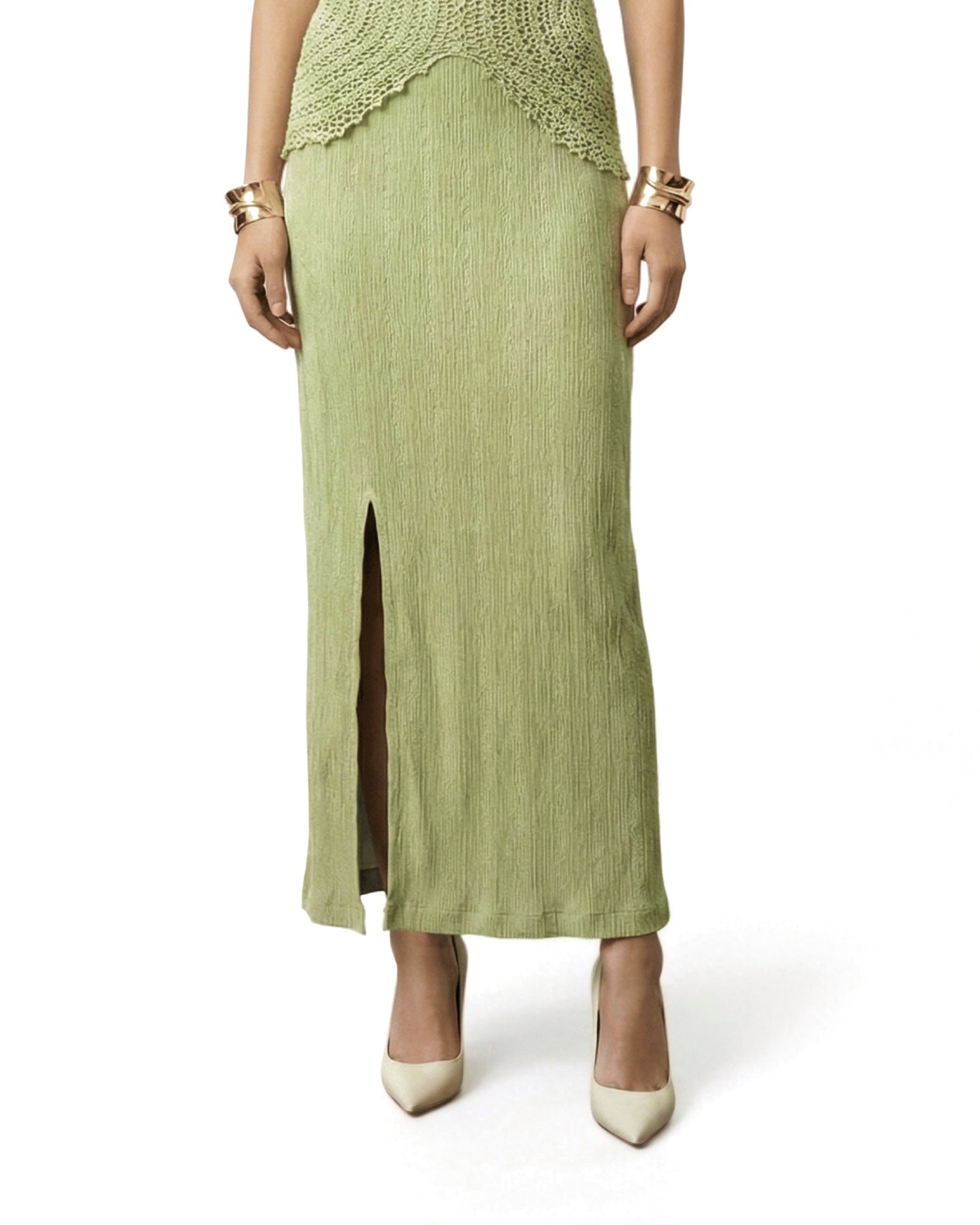 SOL Slit Skirt - Green