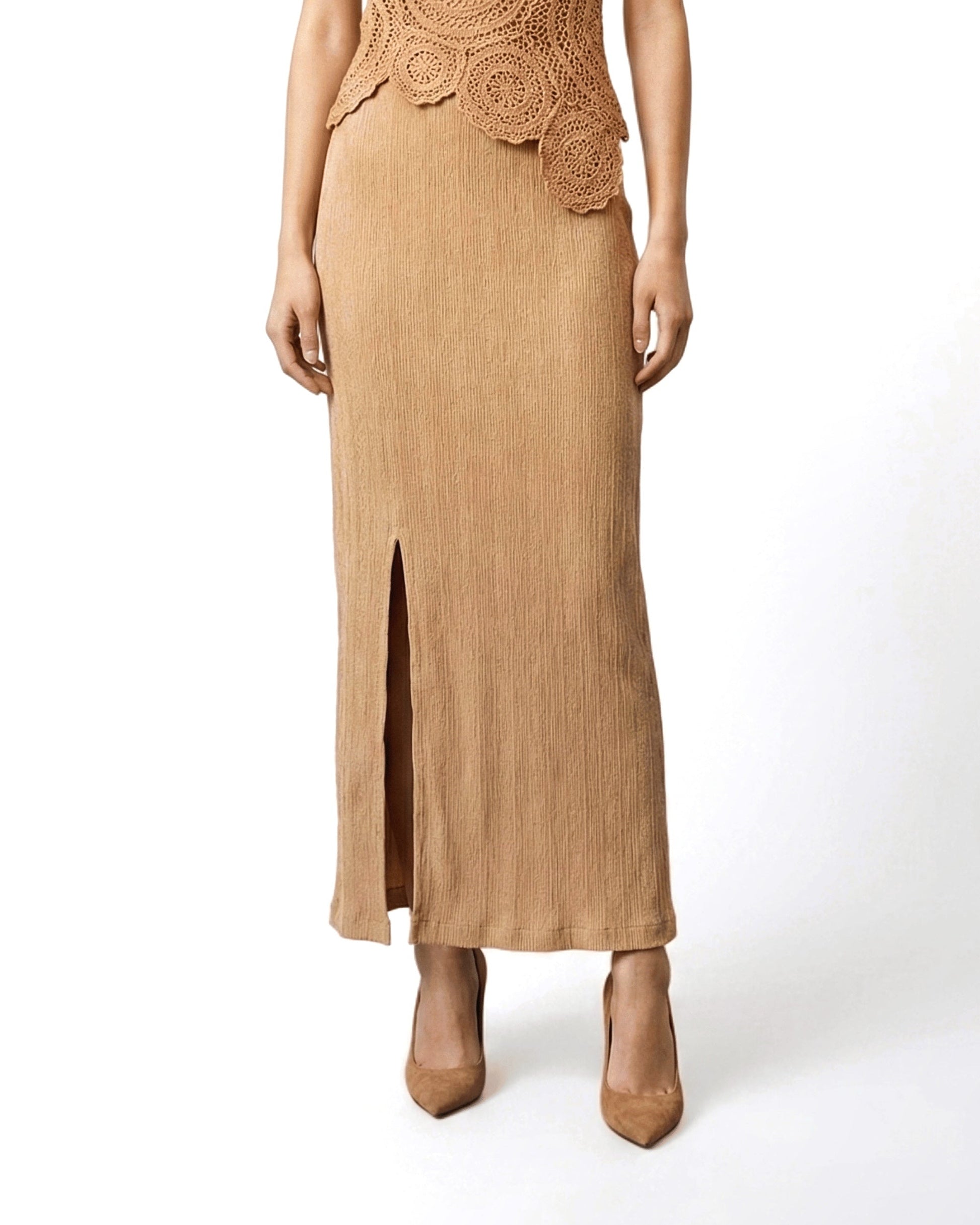 SOL Slit Skirt - Beige