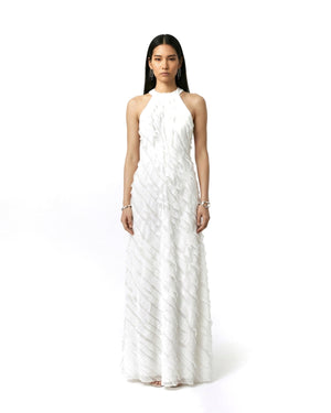 AMARA Ruffle Dress - White