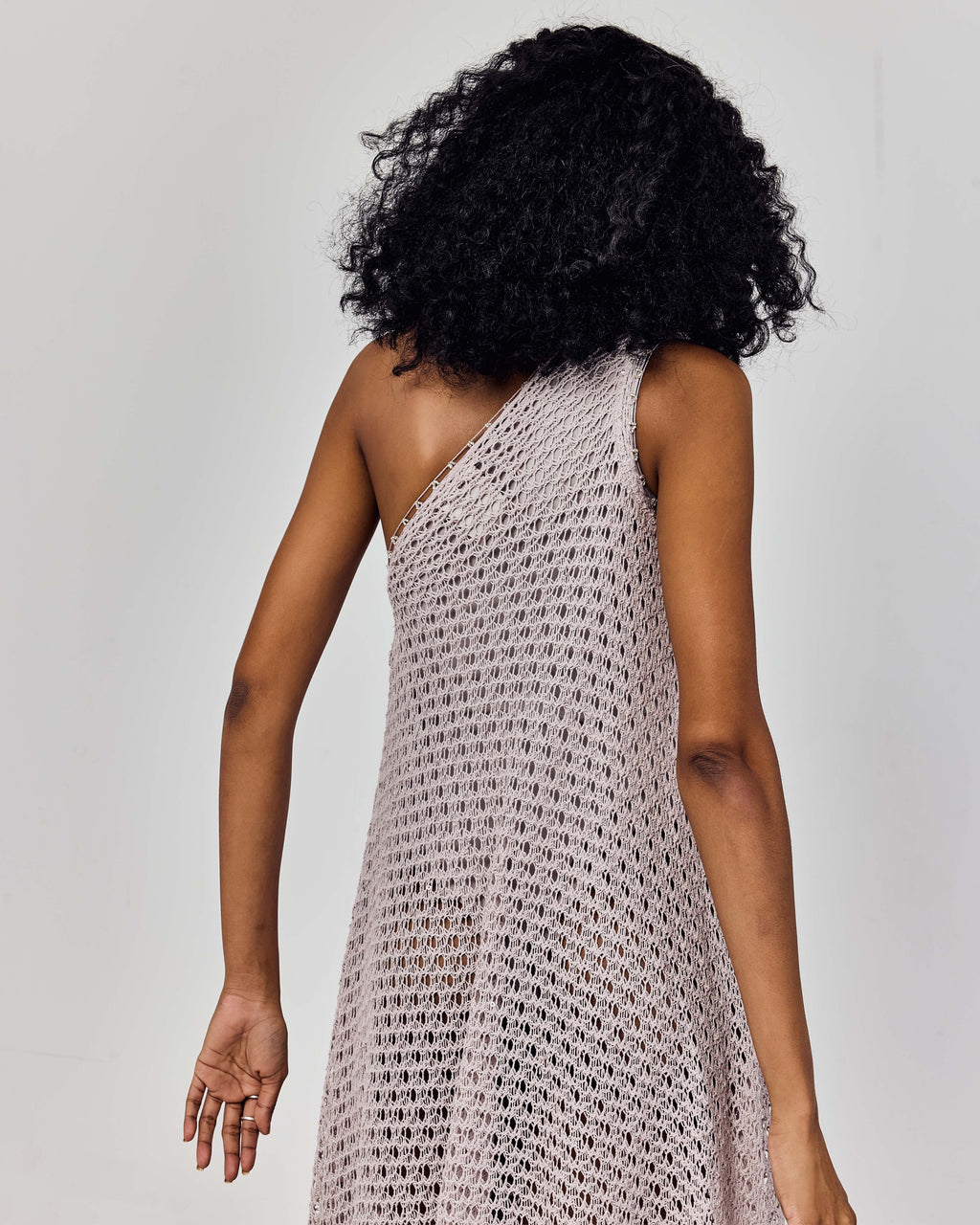 SELENE Asymmetrical Knit Dress - Gray