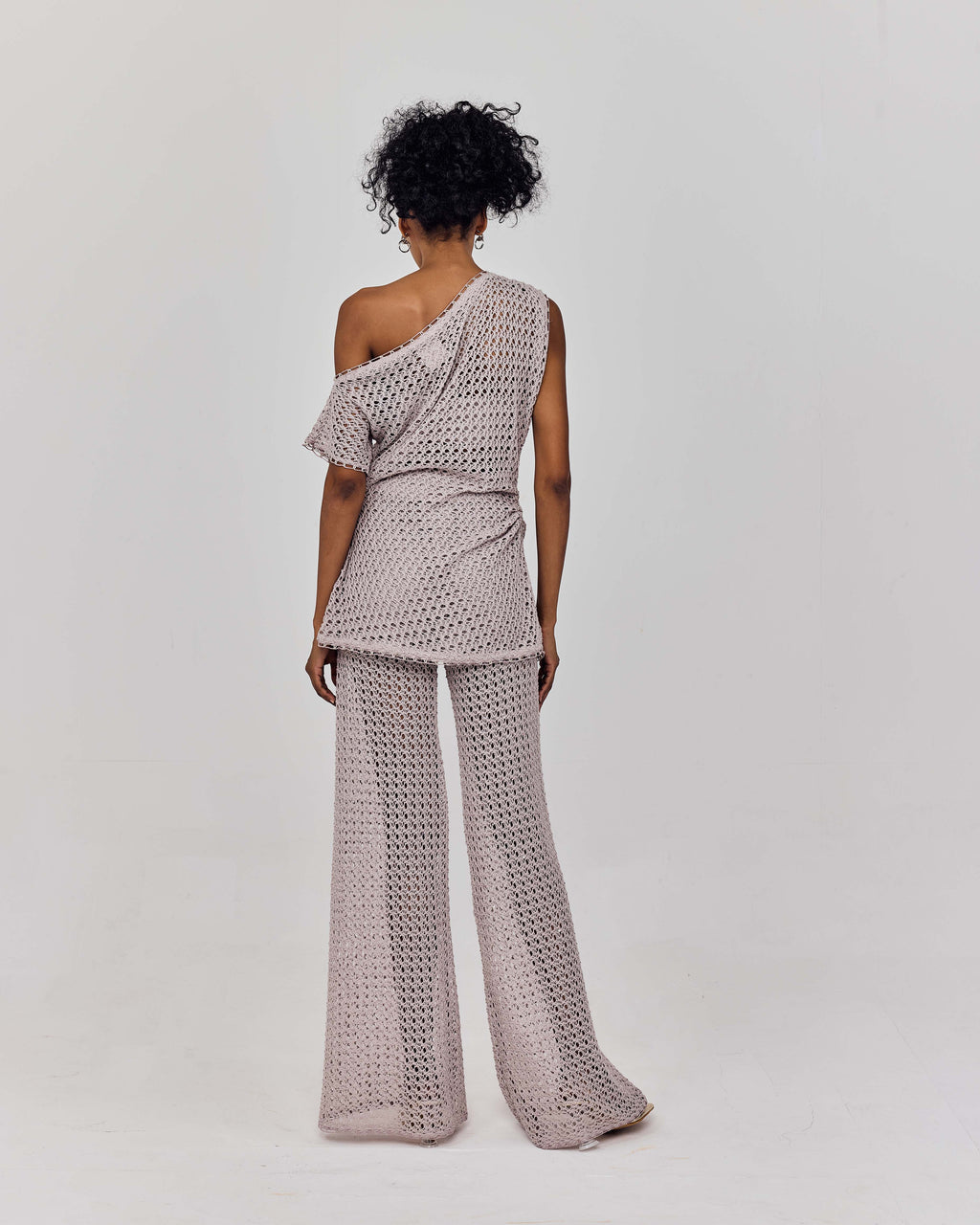 SELENE Draped Knit Top - Grey